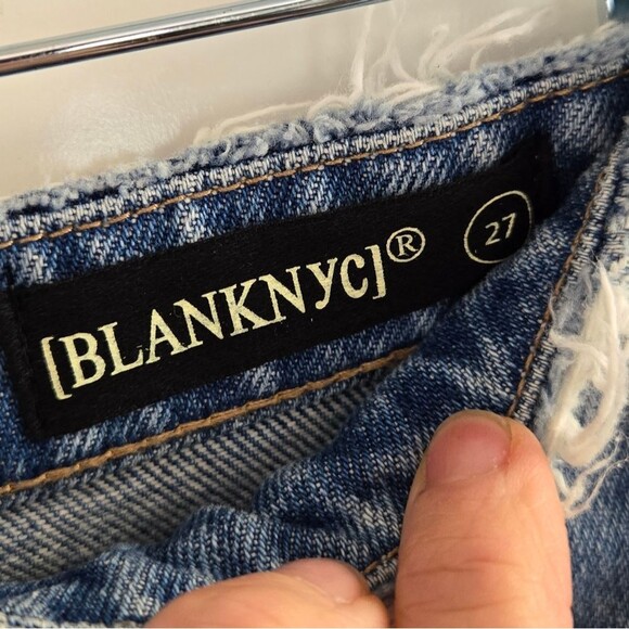 BlankNYC Cruise Control High-Rise Jean Shorts w Distressing Sz 27 or 4 NEW - Picture 7 of 13